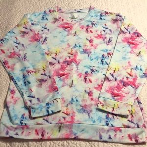 Tie dye long sleeve knit shirt, Sz M